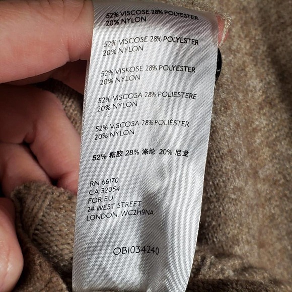 Anthropologie Margarita Sweater Tunic Side Button Pullover Sweater Tan Size XS - Picture 10 of 12